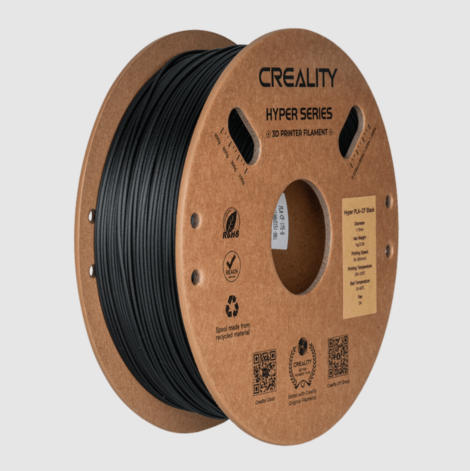 CREALITY HYPER PLA-CF / FILAMENTO PARA IMPRESORA 3D COLOR NEGRO 1.75MM 1KG ₡12500