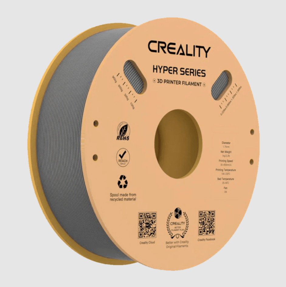 Filamento Hyper PLA 1.75mm Gris – Creality