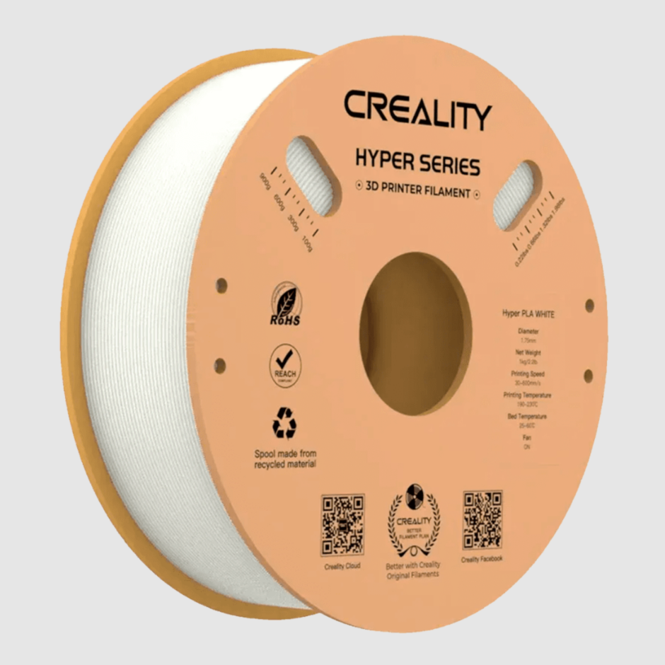 Filamento Hyper PLA 1.75mm Blanco – Creality