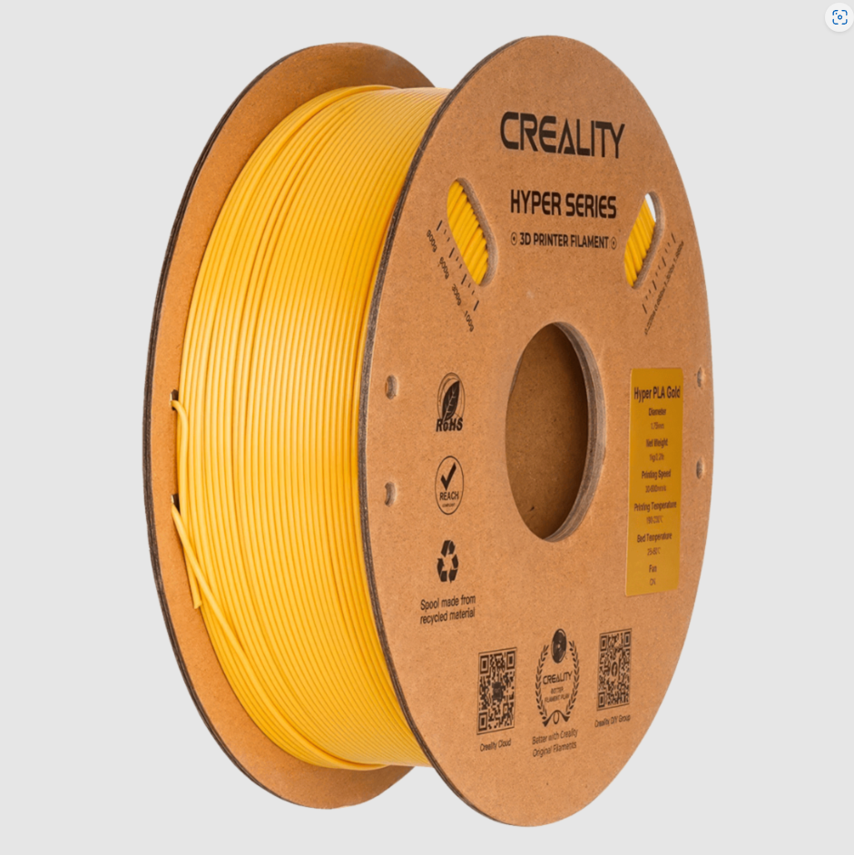 Filamento Hyper PLA 1.75mm Dorado – Creality